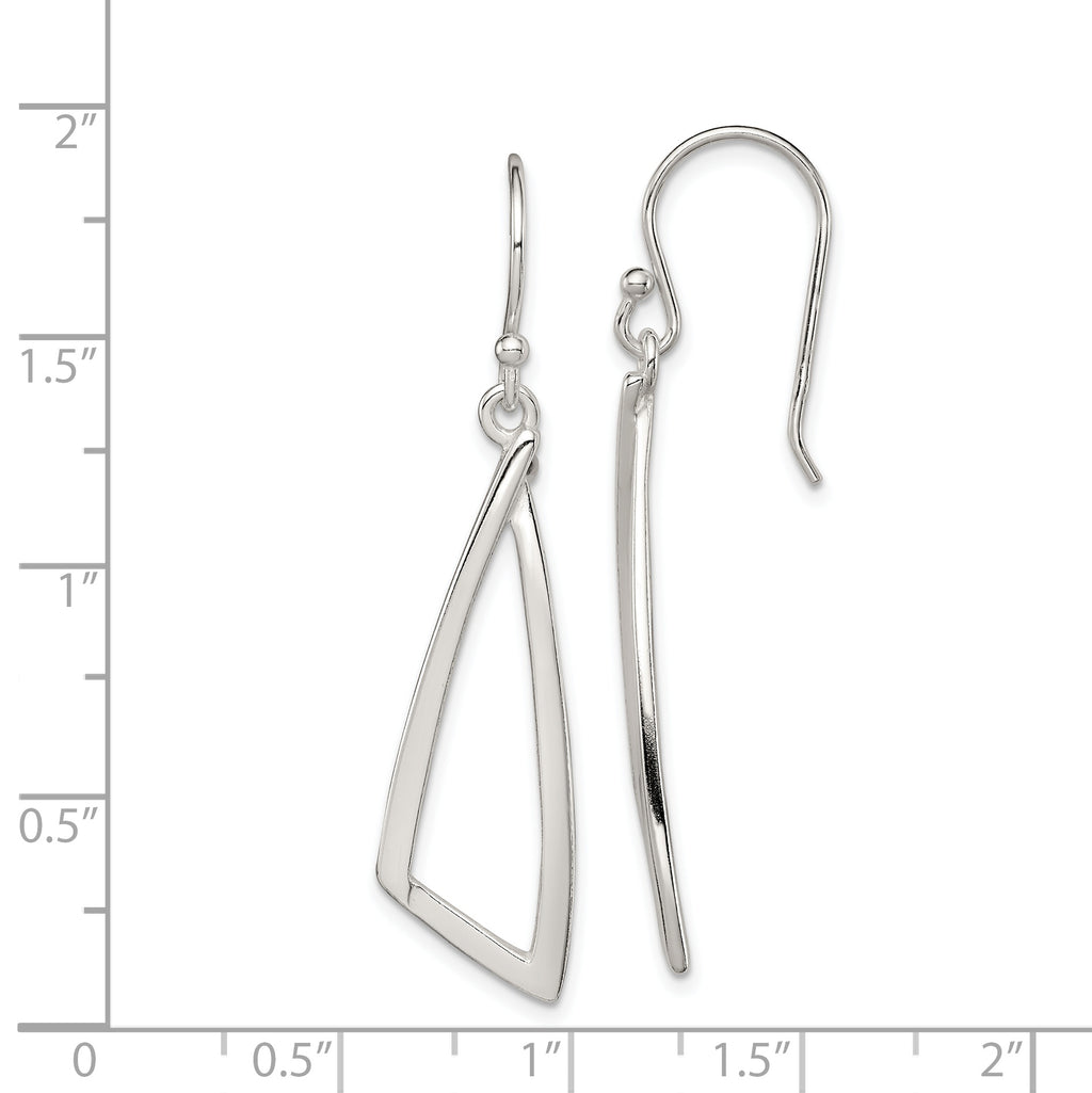 Sterling Silver Polished Fancy Dangle Earrings