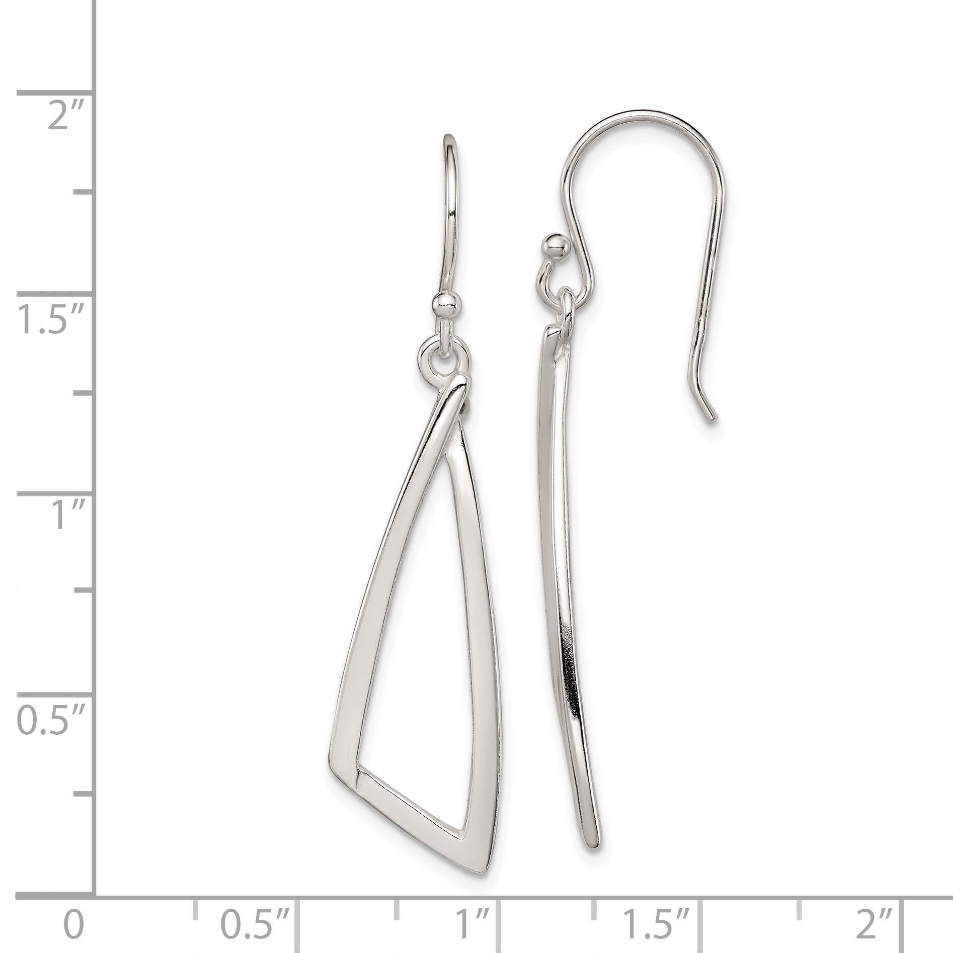 Sterling Silver Polished Fancy Dangle Earrings