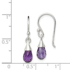Sterling Silver Amethyst Dangle Earrings