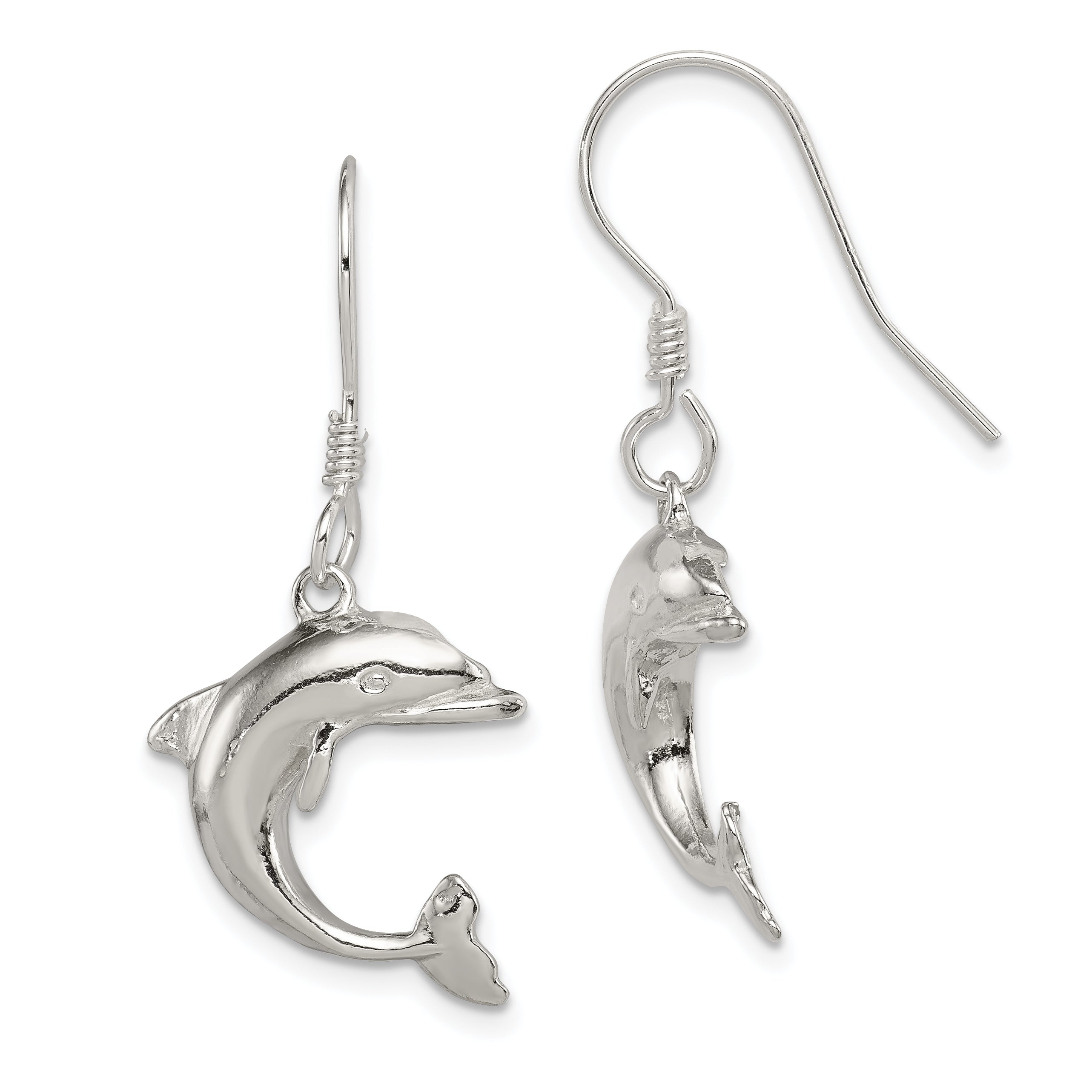 Sterling Silver Dolphin Earrings Main image