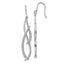 Sterling Silver Rhodium Diam. Dangle Earrings