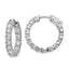Sterling Shimmer Sterling Silver Rhodium-plated 24 Stone 3.5mm CZ In and Out Round Hinged Hoop Earrings