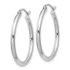 Round Hoop Earrings in Sterling Silver