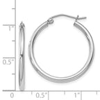 Round Hoop Earrings in Sterling Silver