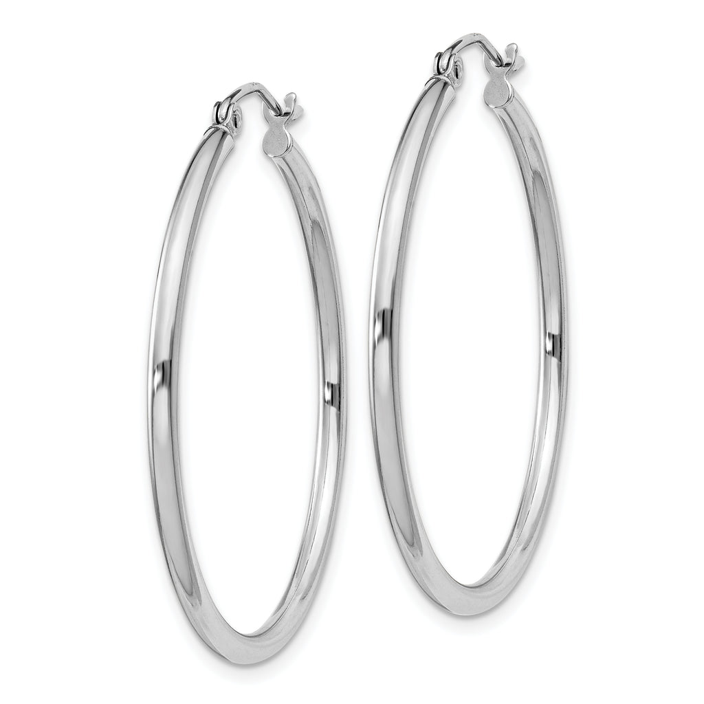 Round Hoop Earrings in Sterling Silver