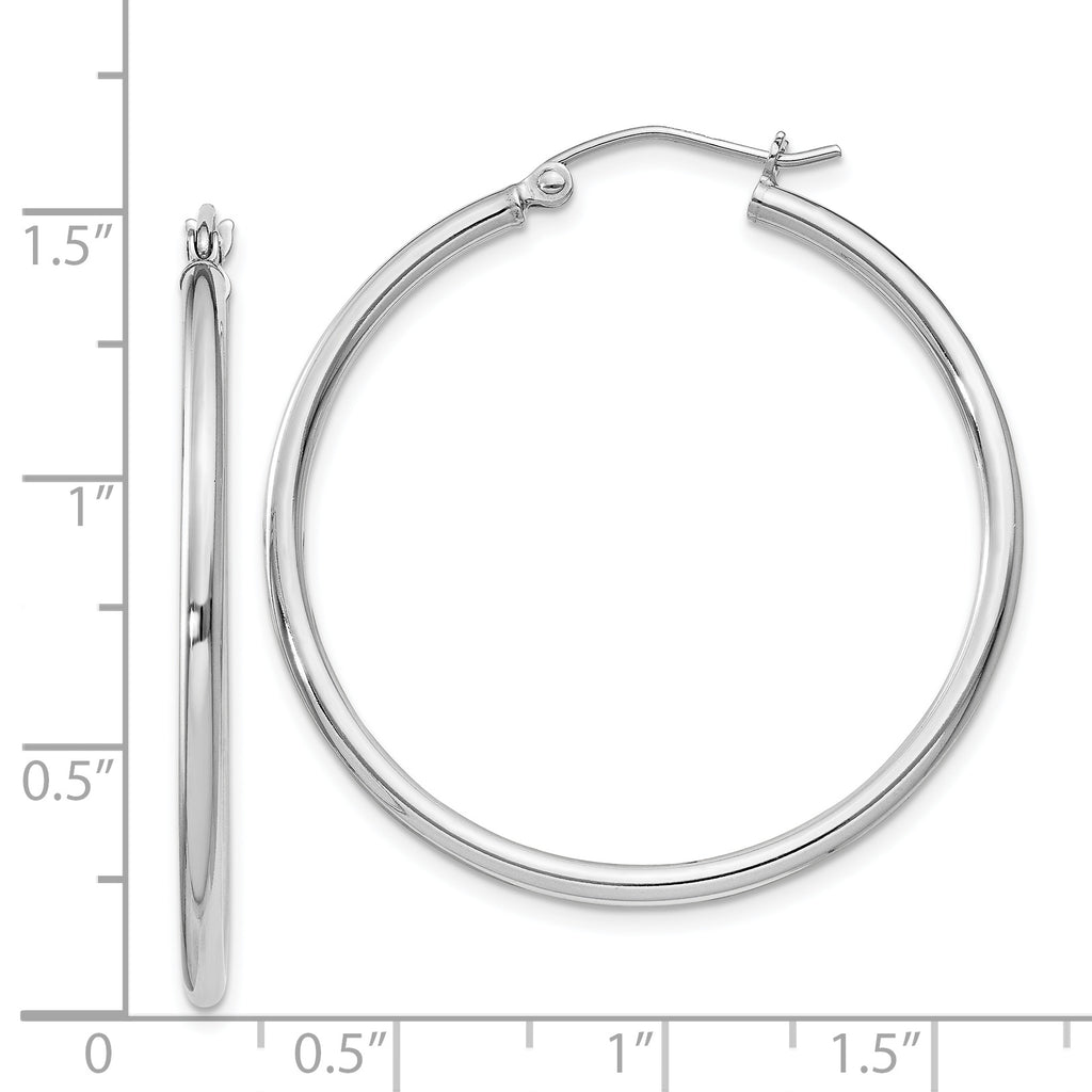 Round Hoop Earrings in Sterling Silver