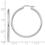 Round Hoop Earrings in Sterling Silver
