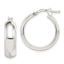 Sterling Silver Polished 6mm Round Hoop Earrings