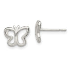 Sterling Silver Polished Butterfly Children's Post Earrings