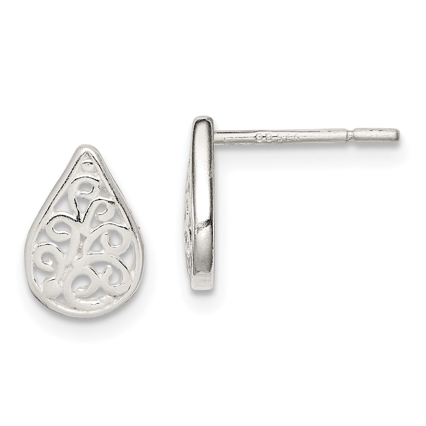 Sterling Silver Filigree Post Earrings Main image