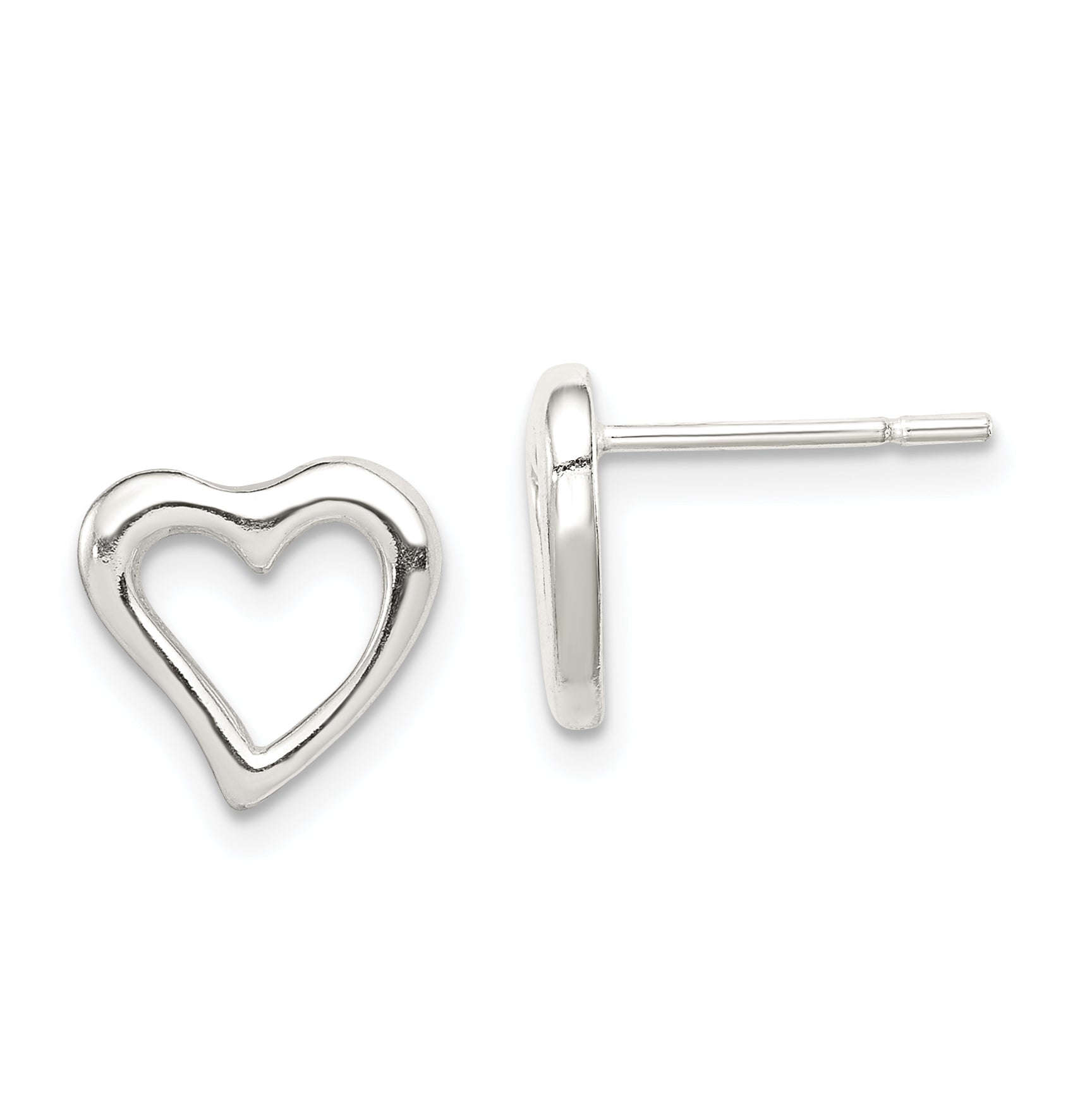 Sterling Silver Heart Post Earrings Main image