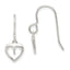 Sterling Silver Heart Dangle Shepherd Hook Earrings