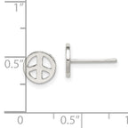 Sterling Silver Peace Sign Post Earrings