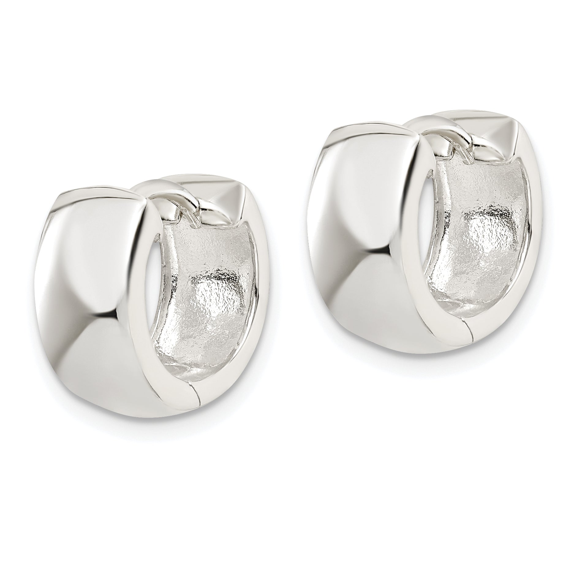 Sterling Silver Hinged Hoop Earrings Secondary image