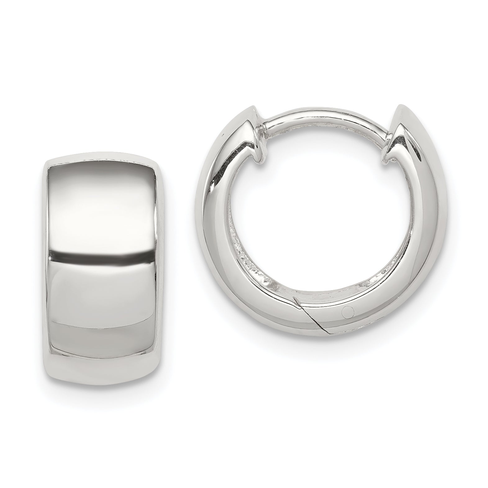 Sterling Silver Hinged Hoop Earrings Main image