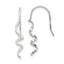 Sterling Silver Polished & Textured Spiral Dangle Earrings