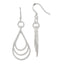 Sterling Silver Textured Teardrops Dangle Earrings