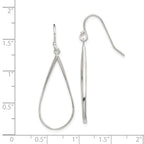 Sterling Silver Polished Teardrop Dangle Earrings