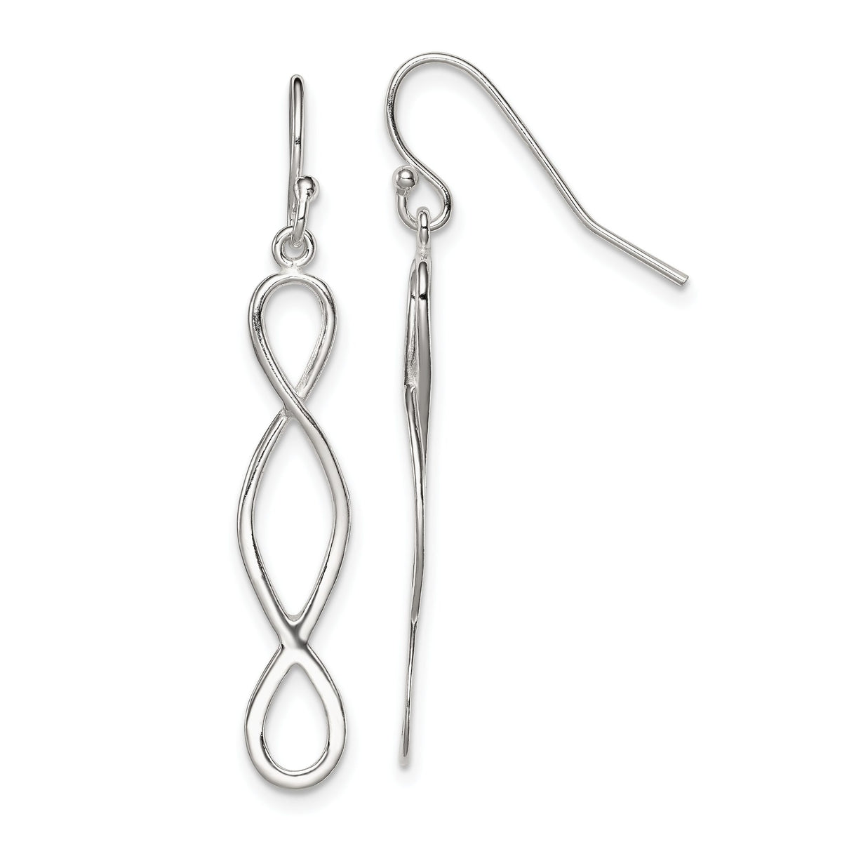 Twist Dangle Earrings in Sterling Silver - Sophia Jewelers Main image