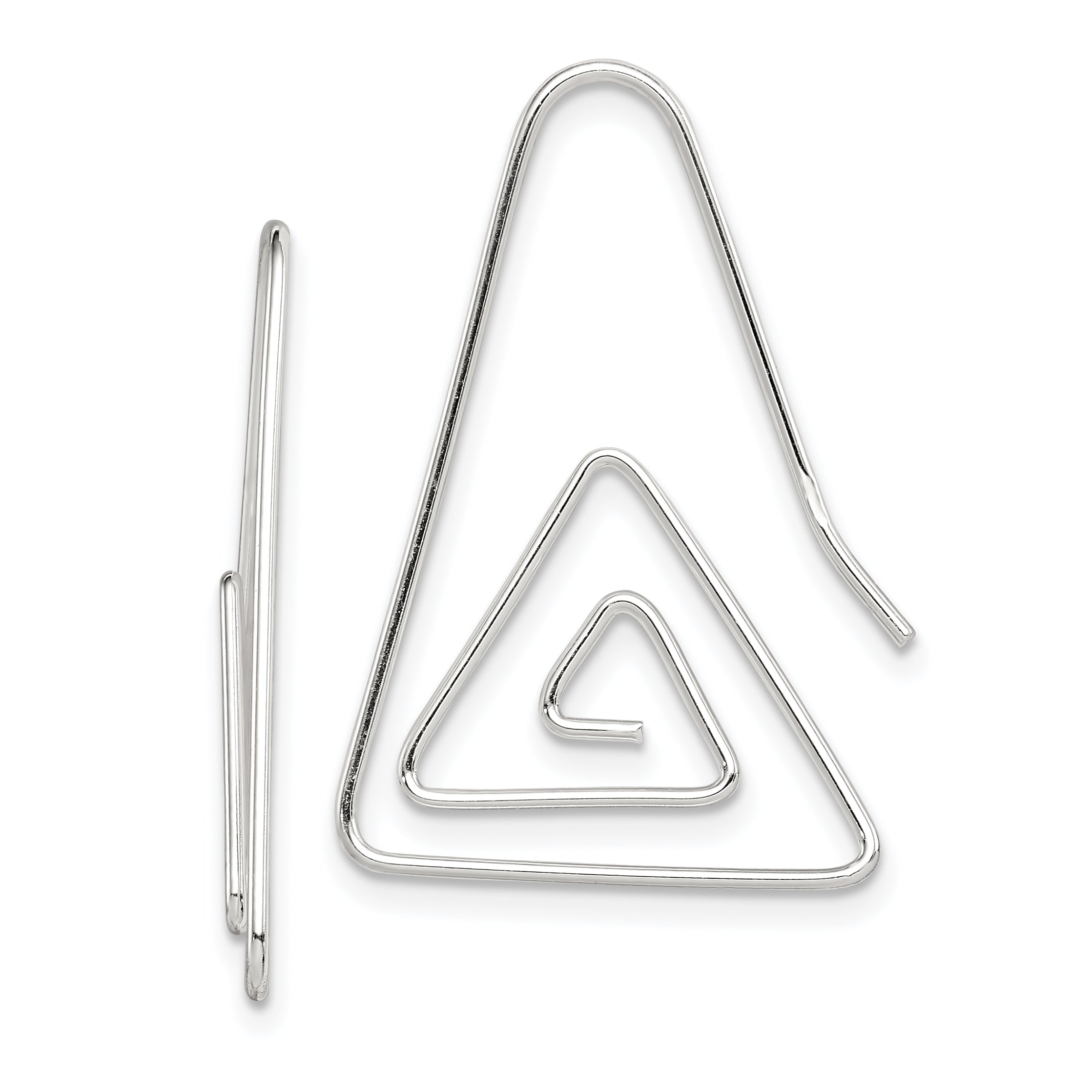 Sterling Silver Rhodium-plated Hook Triangle Earrings Main image