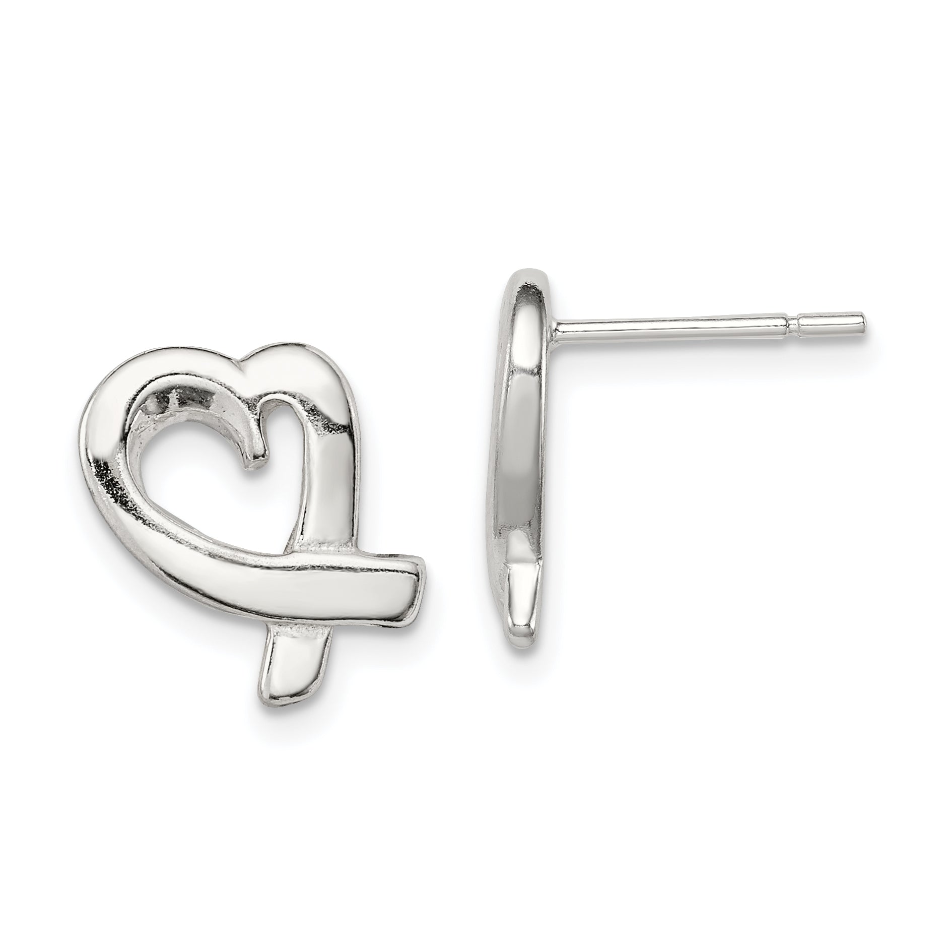 Sterling Silver Heart Earrings Main image