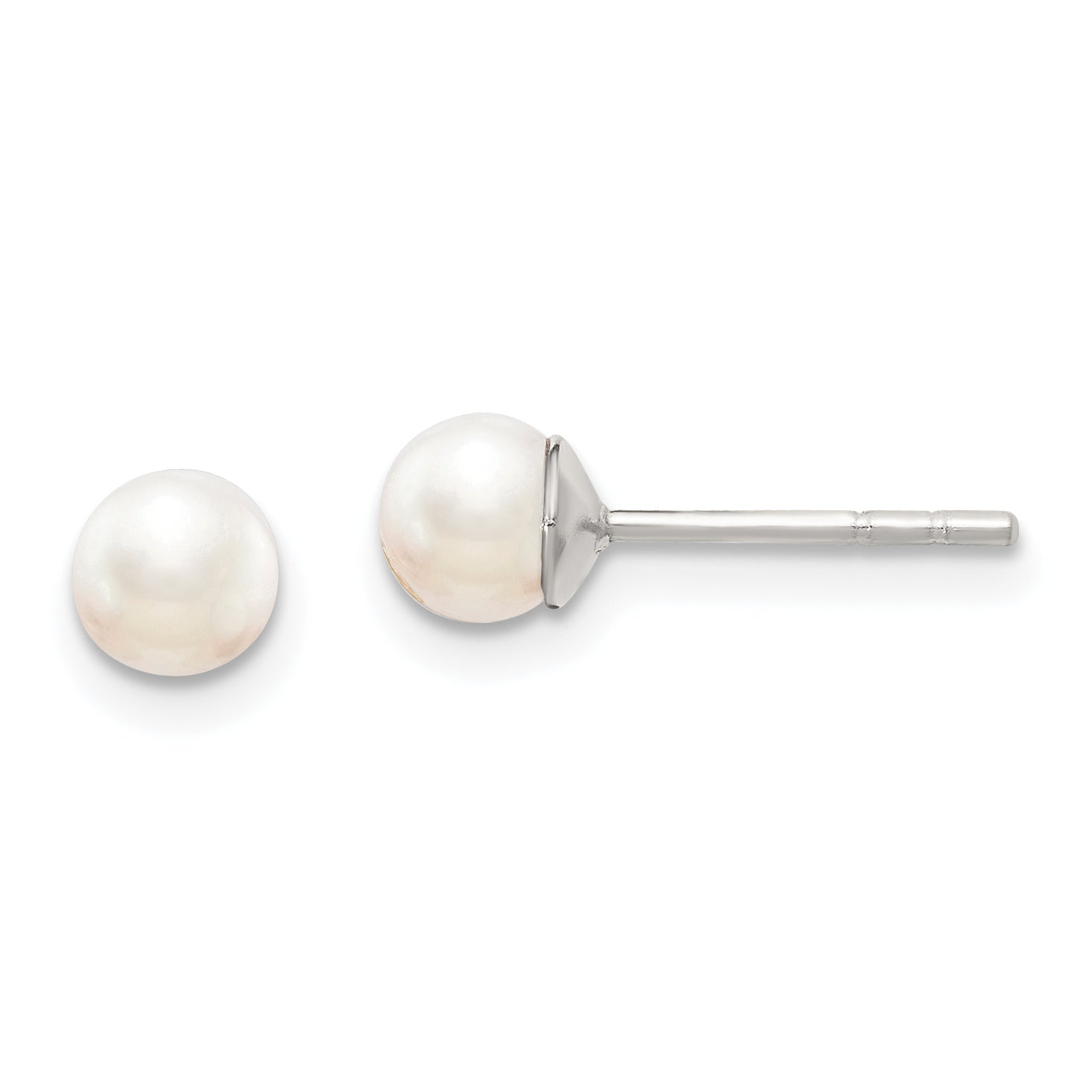 Sterling Silver Post 3pc Stellux Crystal and FWC Pearl Post Earring Set