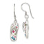 Sterling Silver Stellux Crystal Multi-Color/White Flip Flop Earrings
