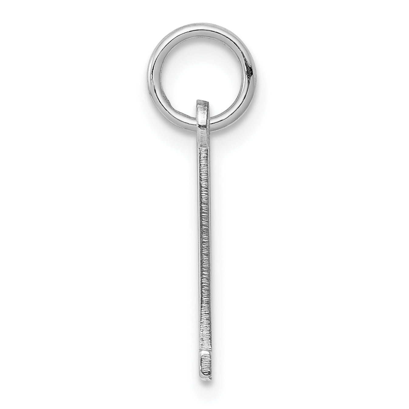 Sterling Silver/Rhodium-plated Elongated Polished Number 1 Charm Secondary image