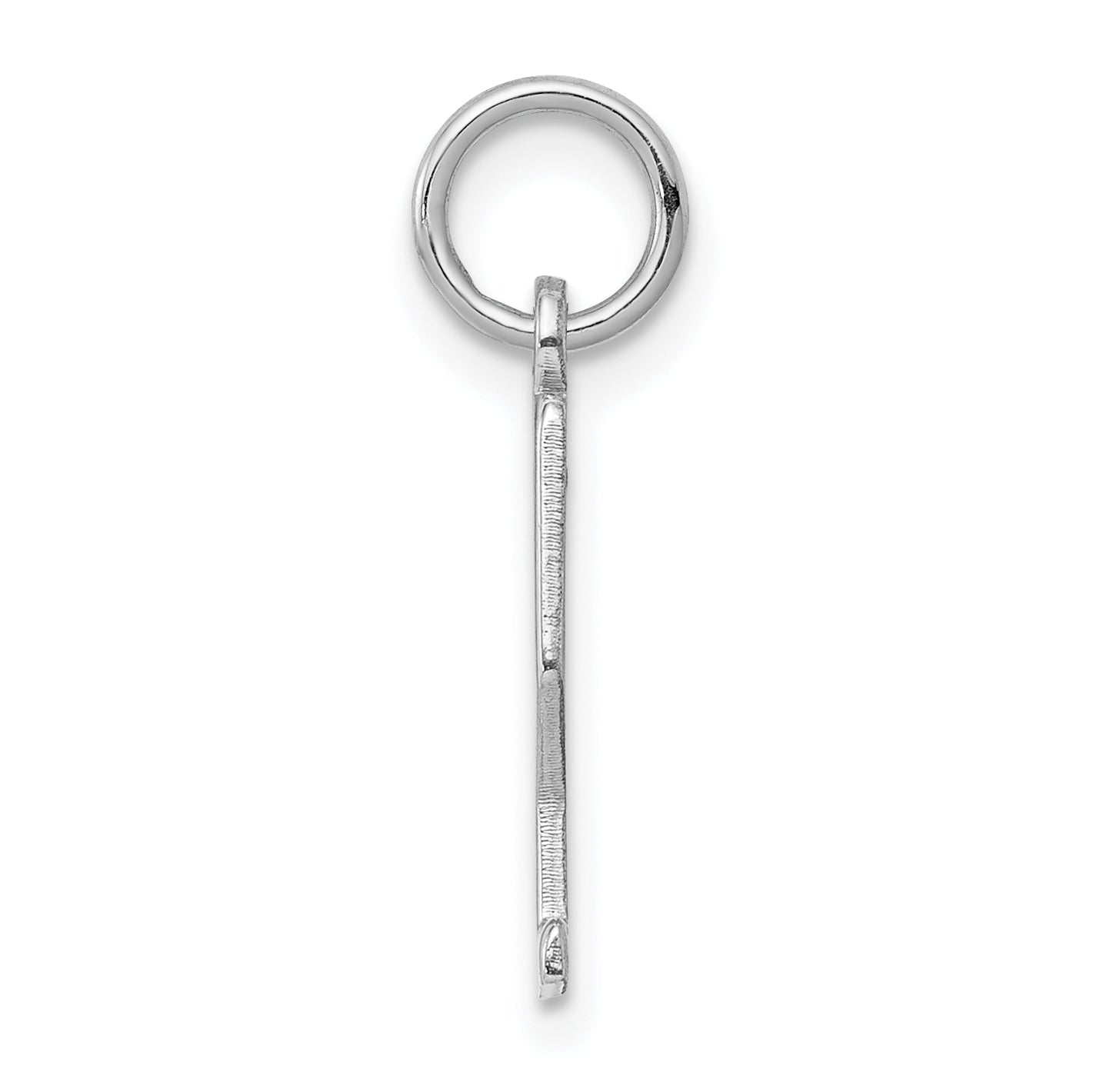 Sterling Silver/Rhodium-plated Elongated Polished Number 2 Charm Secondary image