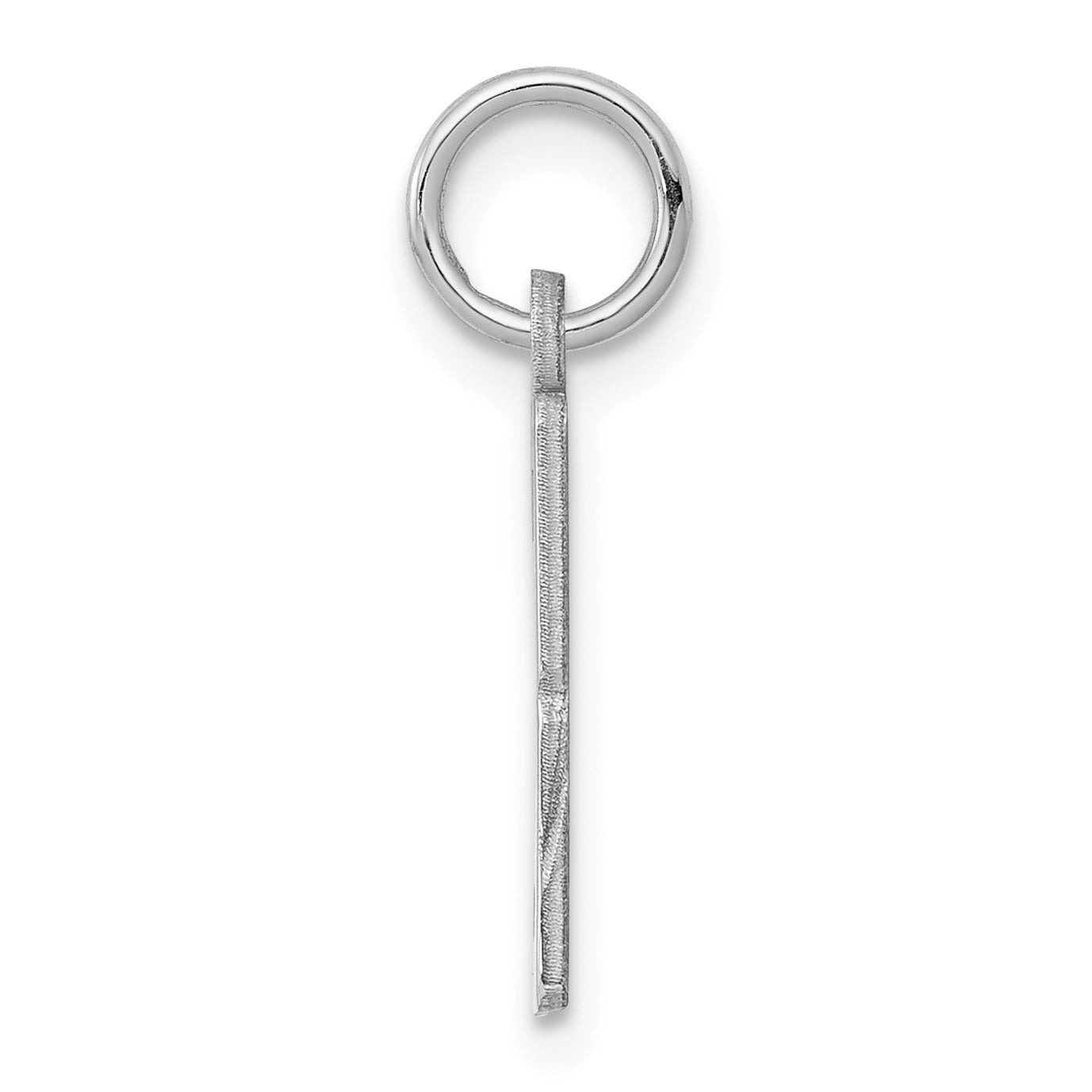 Sterling Silver/Rhodium-plated Elongated Polished Number 3 Charm Secondary image