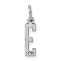 Sterling Silver/Rhodium-plated Elongated Polished Number 3 Charm