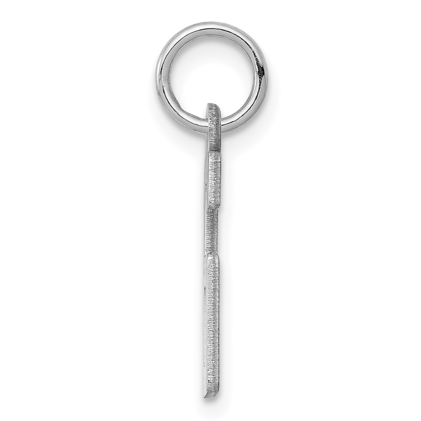 Sterling Silver/Rhodium-plated Elongated Polished Number 6 Charm Secondary image