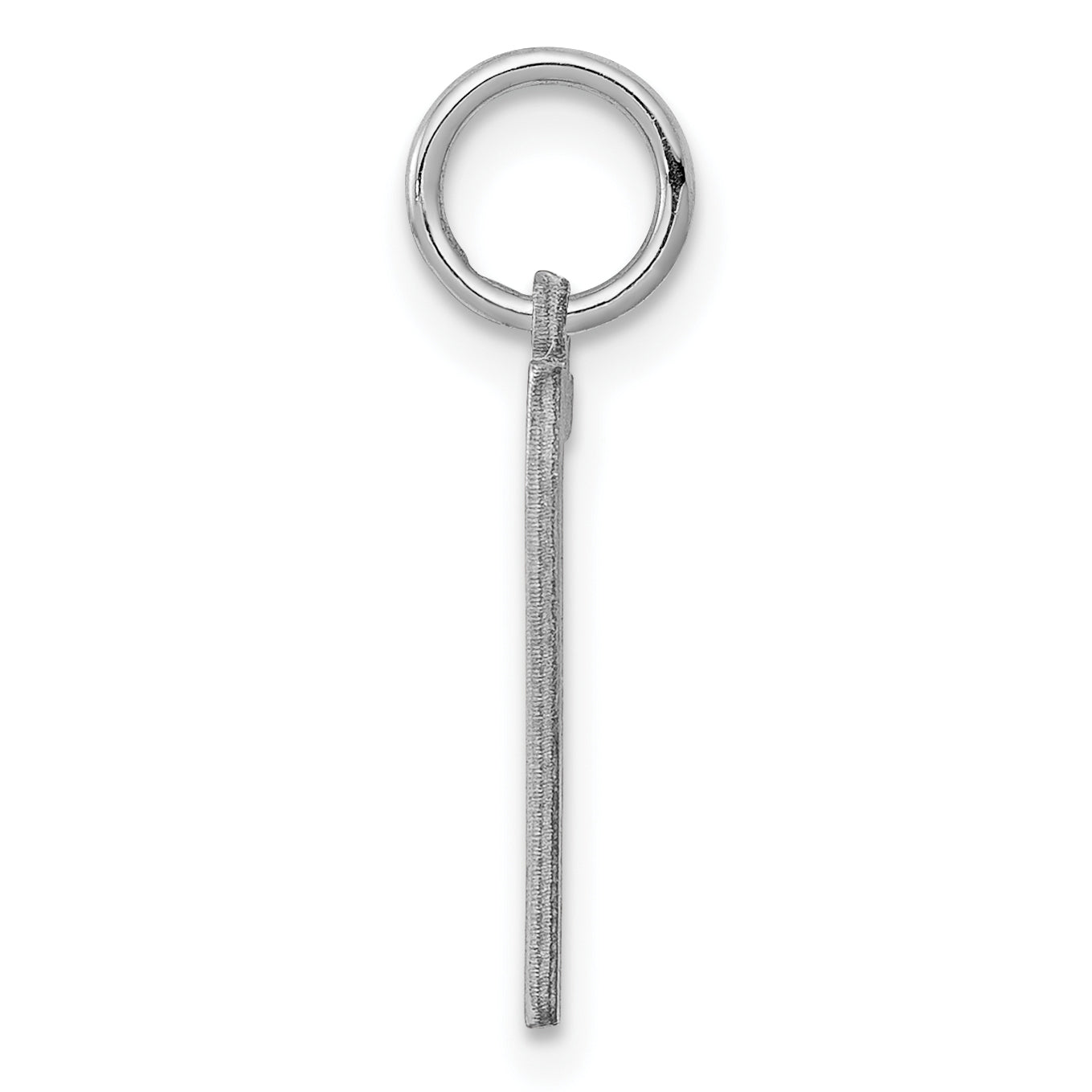Sterling Silver/Rhodium-plated Elongated Polished Number 7 Charm Secondary image
