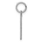 Sterling Silver/Rhodium-plated Elongated Polished Number 7 Charm