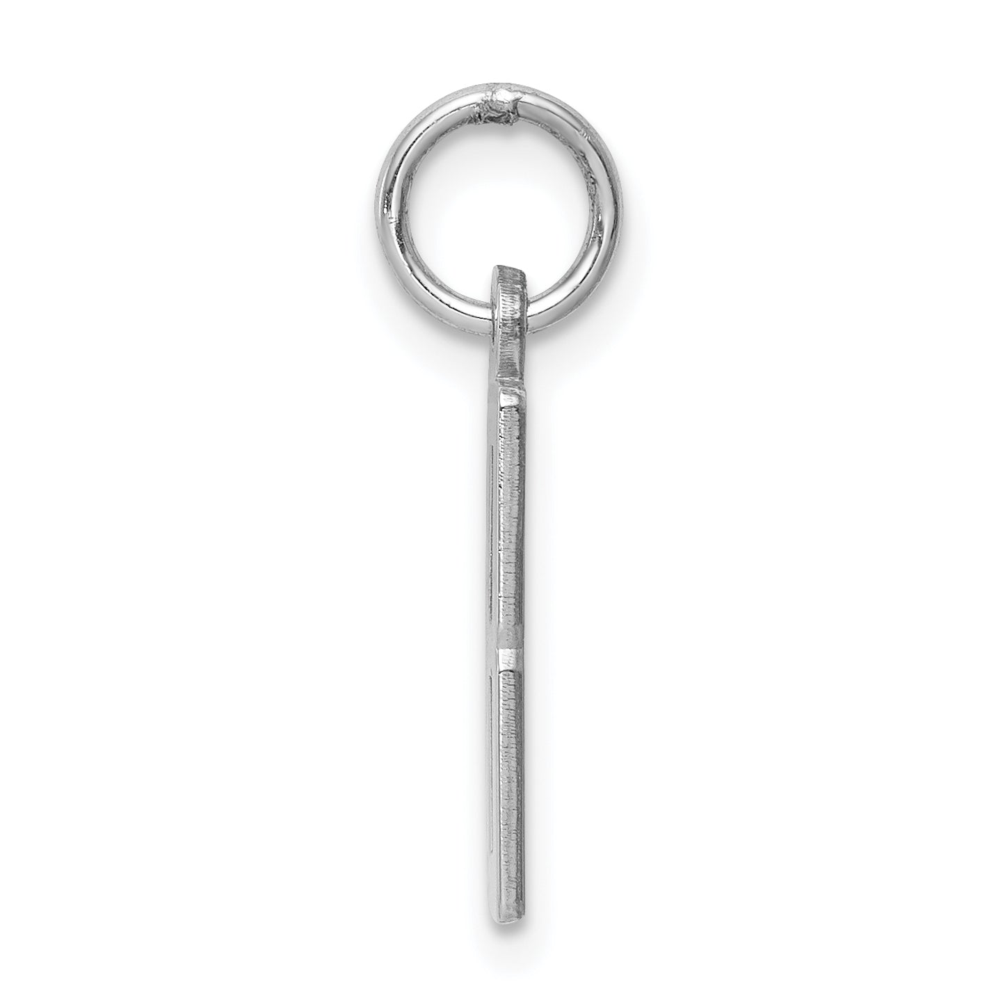 Sterling Silver/Rhodium-plated Elongated Polished Number 8 Charm Secondary image