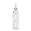Sterling Silver/Rhodium-plated Elongated Polished Number 8 Charm