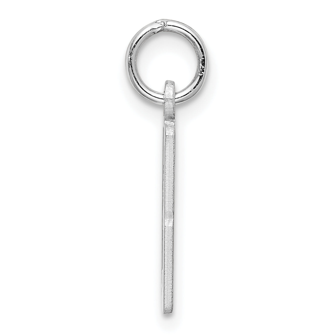 Sterling Silver/Rhodium-plated Elongated Number 13 Charm Secondary image