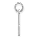 Sterling Silver/Rhodium-plated Elongated Number 13 Charm