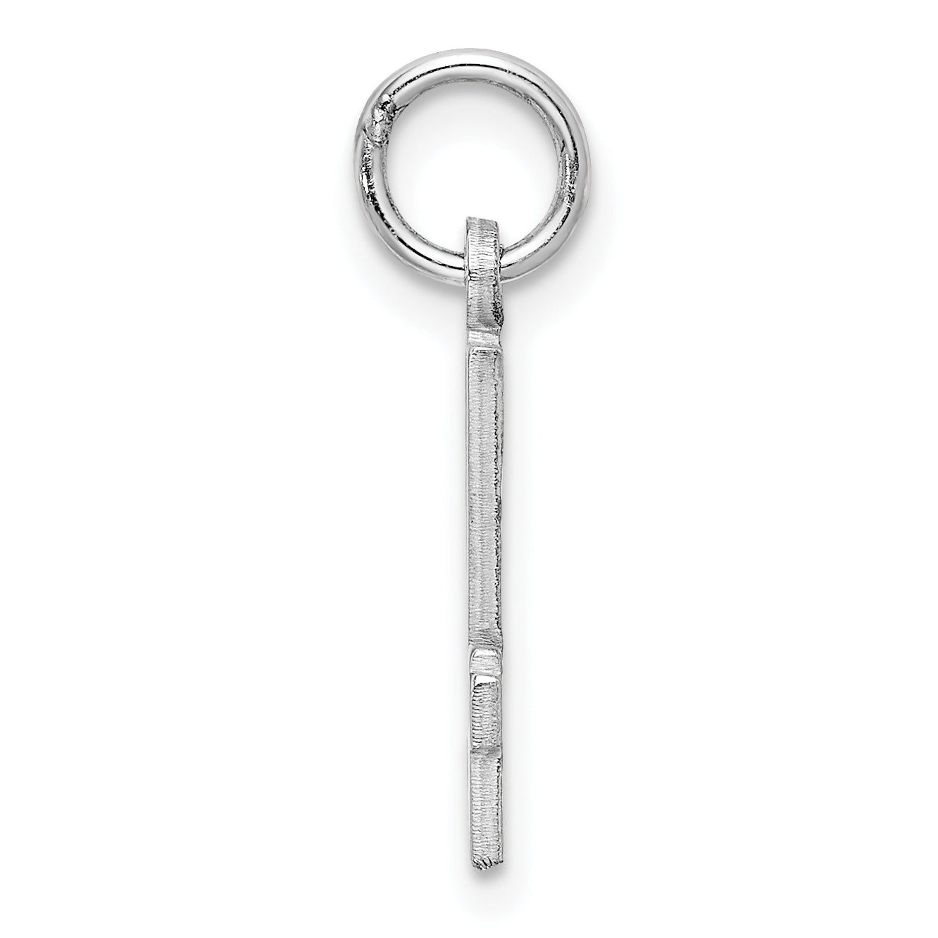 Sterling Silver/Rhodium-plated Elongated Number 14 Charm Secondary image