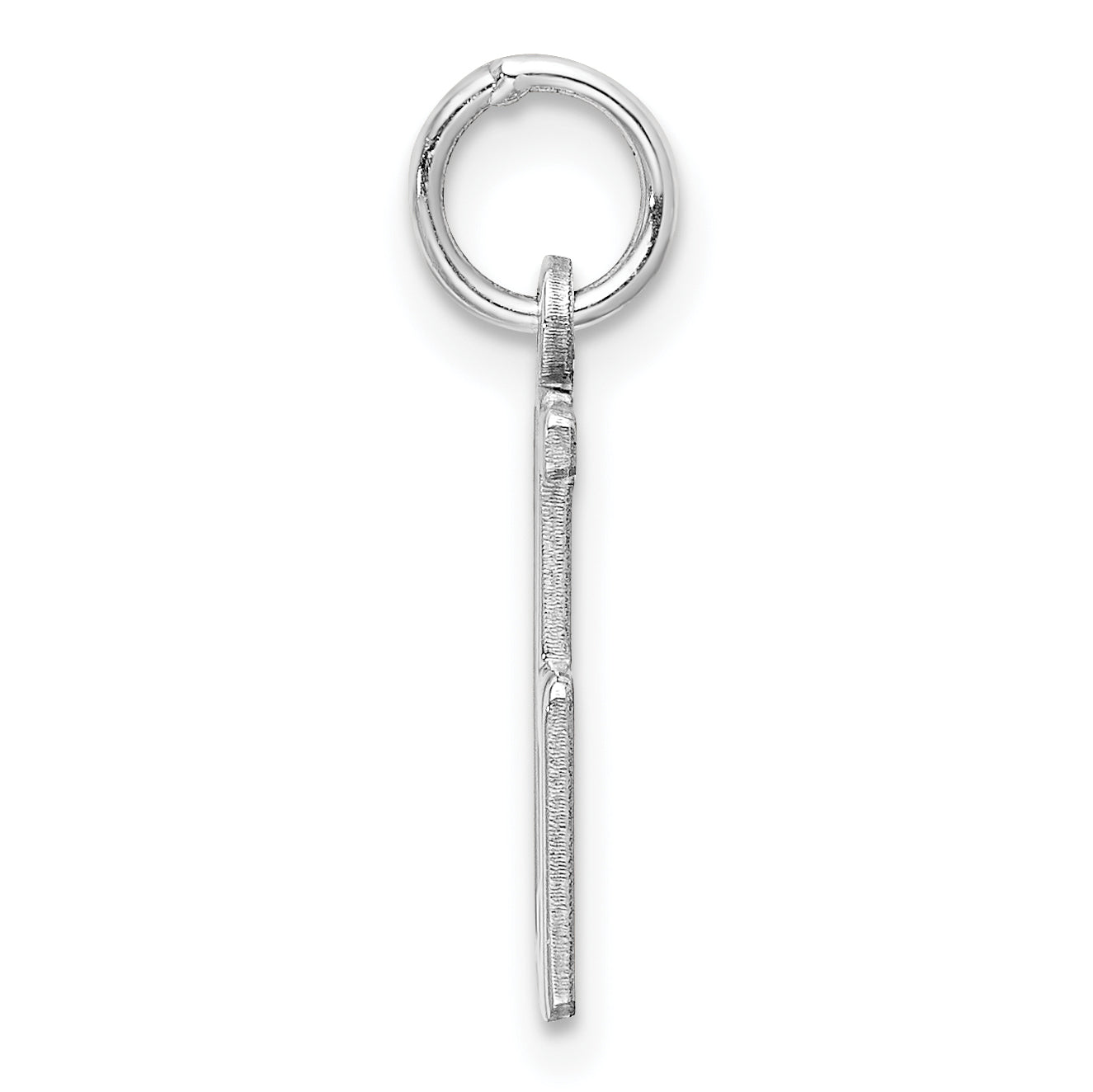 Sterling Silver/Rhodium-plated Elongated Number 15 Charm Secondary image