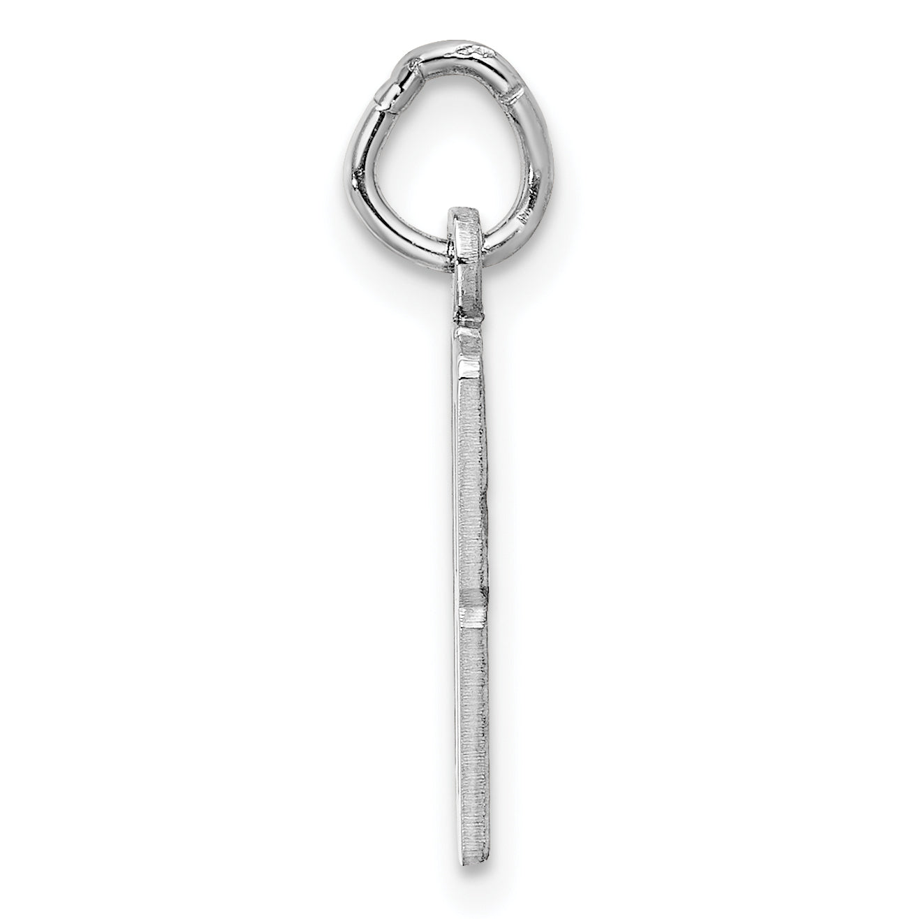 Sterling Silver/Rhodium-plated Elongated Number 18 Charm Secondary image