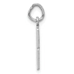 Sterling Silver/Rhodium-plated Elongated Number 18 Charm