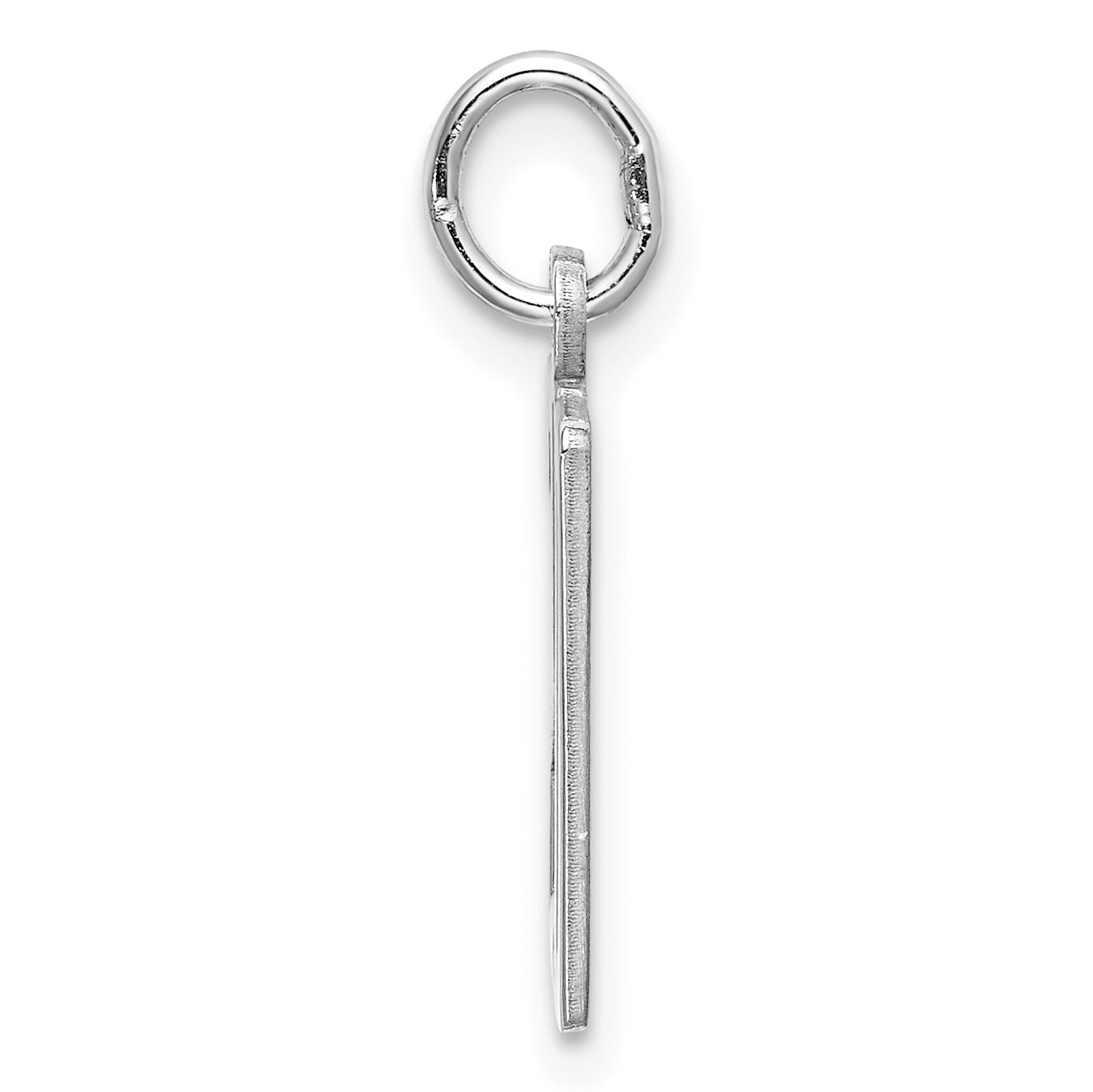 Sterling Silver/Rhodium-plated Elongated Number 20 Charm Secondary image