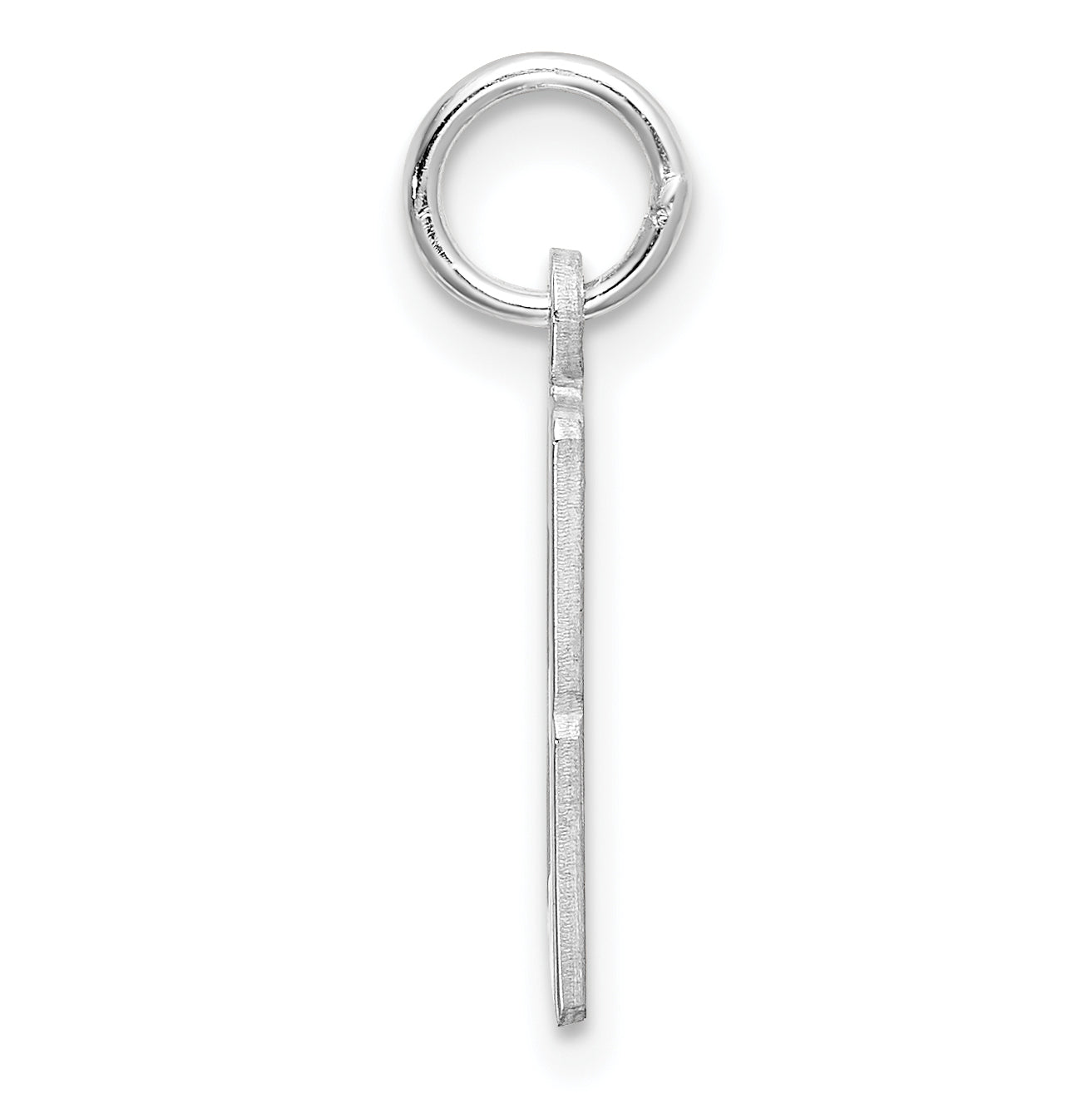Sterling Silver/Rhodium-plated Elongated Number 23 Charm Secondary image