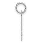Sterling Silver Rhodium-plated Small Elongated Pol Number 24 Charm
