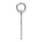 Sterling Silver Rhodium-plated Small Elongated Pol Number 26 Charm