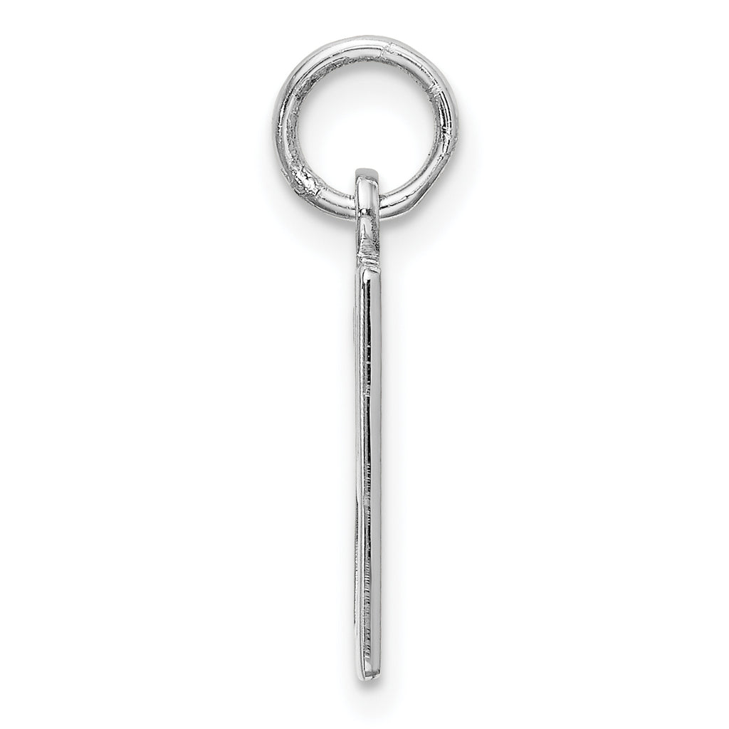Sterling Silver Rhodium-plated Small Elongated Pol Number 29 Charm