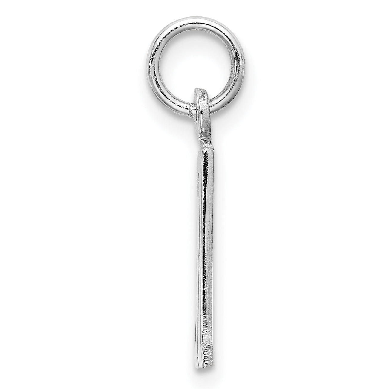 Sterling Silver Rhodium-plated Small Elongated Pol Number 31 Charm