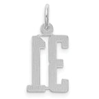 Sterling Silver Rhodium-plated Small Elongated Pol Number 31 Charm