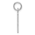 Sterling Silver Rhodium-plated Small Elongated Pol Number 33 Charm